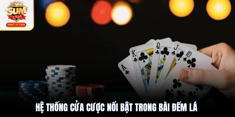 Hệ thống cửa cược nổi bật trong bài đếm lá